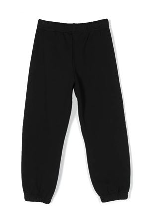 pantalone in cotone nero PALM ANGELS KIDS | PBCH008C99FLE0011001